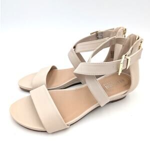 Reaction Kenneth Cole Great Cross Wedge Sandal Women's Cream Size US5.5 EU35.5